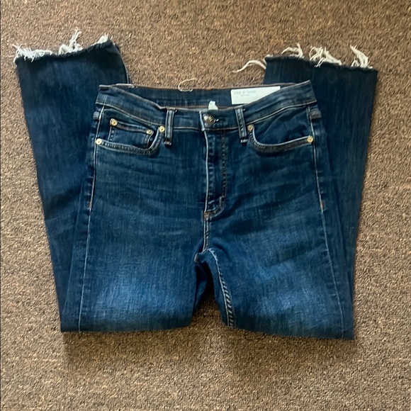 rag & bone Denim - rag & bone Blue Ankle Cropped Jeans